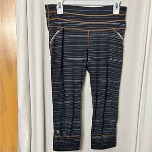 Athleta Striped Relay Capri Legging Size Medium